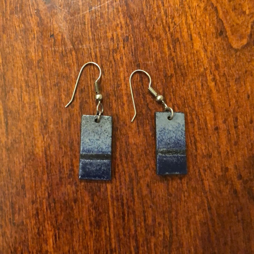 Blue dangly earrings